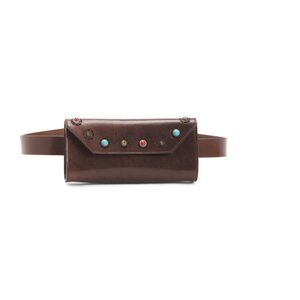 POST & CO Tmoro brown Made In Italy Leather Belt Bag